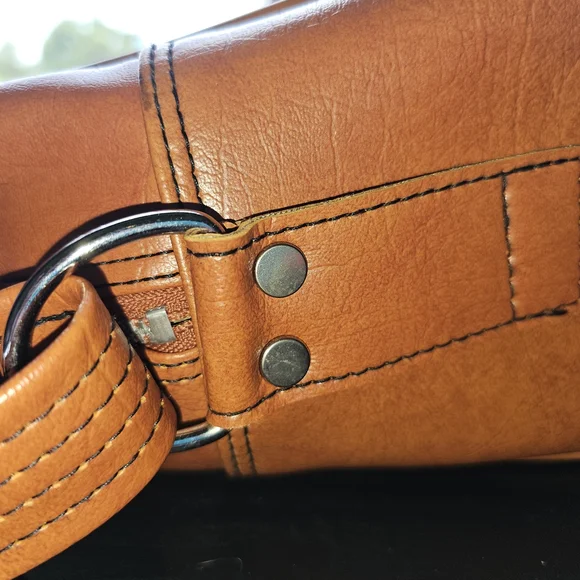 SEARS Vintage 1980's Tan Overnight Travel Bag OS Nmbr 9005 Original Keys - Picture 6 of 10